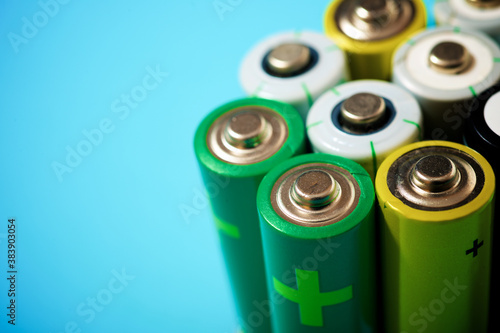 Small batteries close-up