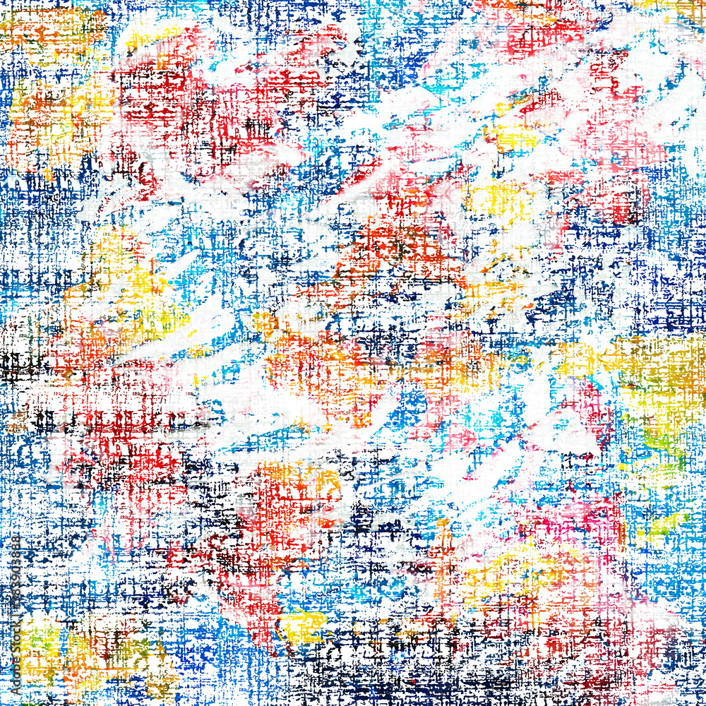 Fototapeta Geometric texture pattern with watercolor effect