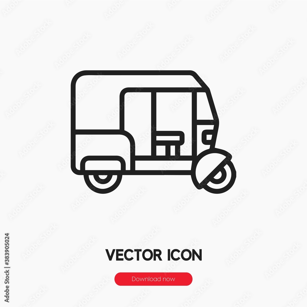 rickshaw icon vector sign symbol