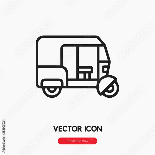 rickshaw icon vector sign symbol