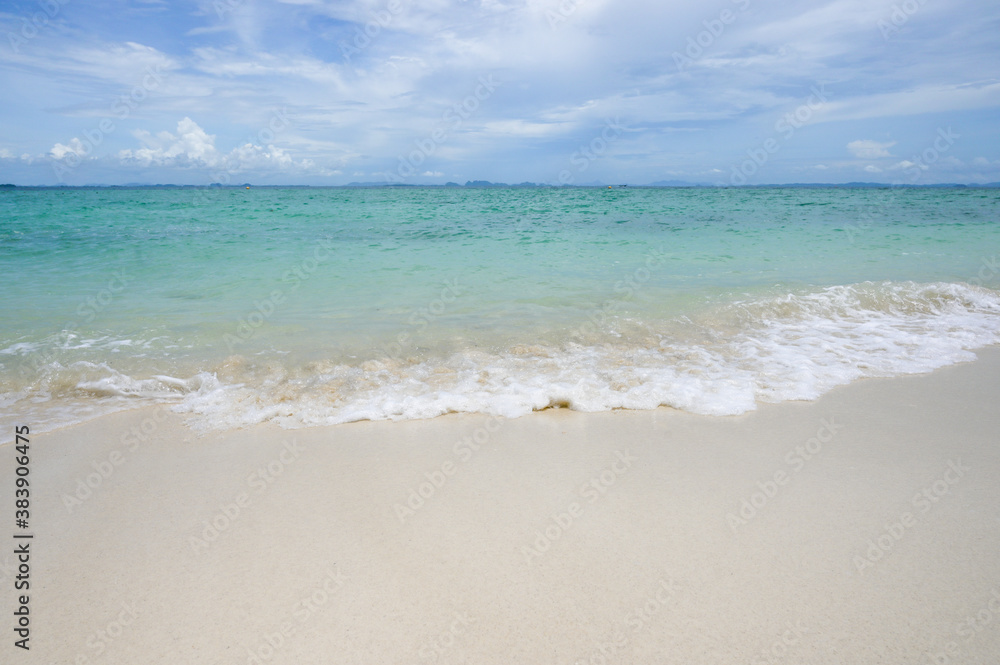 beach with sky and clouds