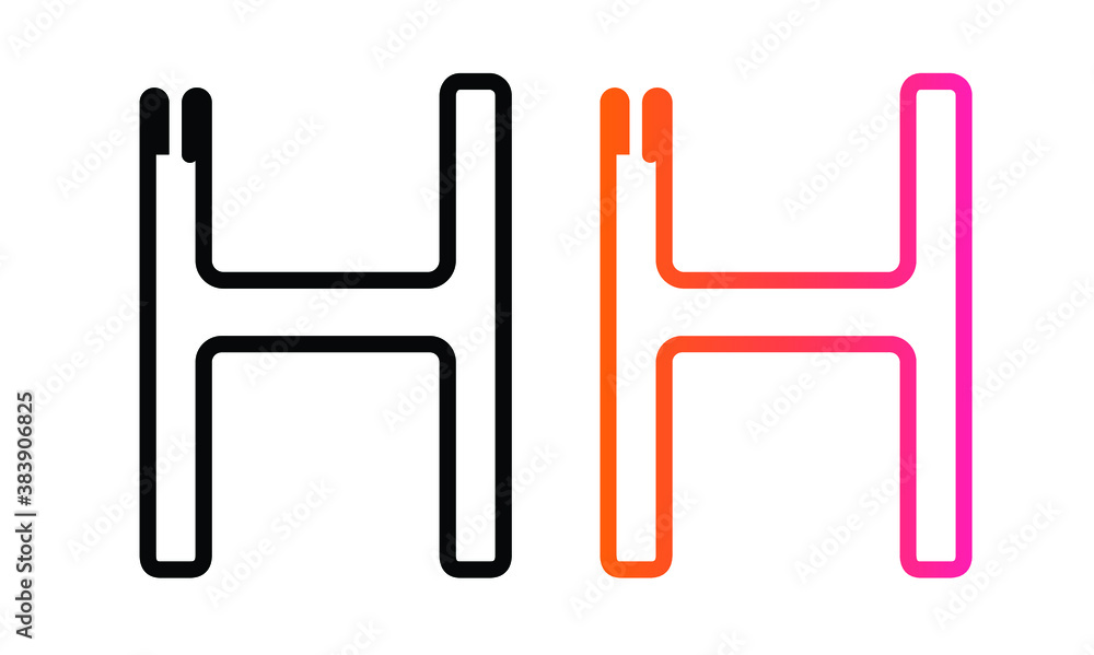 alphabet letter H, initial letter logo H, vector alphabet letter H, initial letter logo H, vector