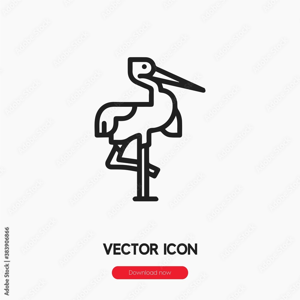 stork icon vector sign symbol