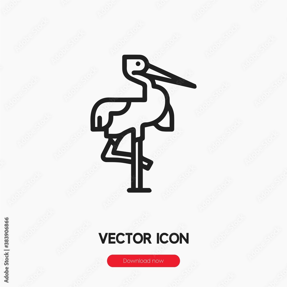 stork icon vector sign symbol stork icon vector sign symbol