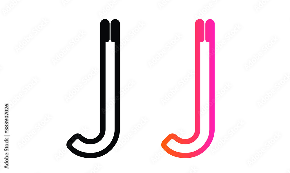 alphabet letter J, initial letter logo J, vector alphabet letter J, initial letter logo J, vector