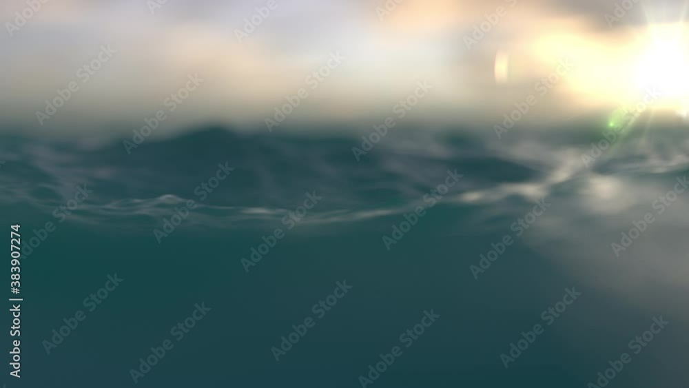 Slow motion shallow depth of field shot of ocean waves. Seamless 4k loop animation. Slow motion shallow depth of field shot of ocean waves. Seamless 4k loop animation.