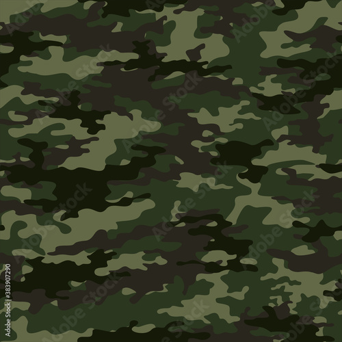  Camouflage military pattern dark green background modern classic print