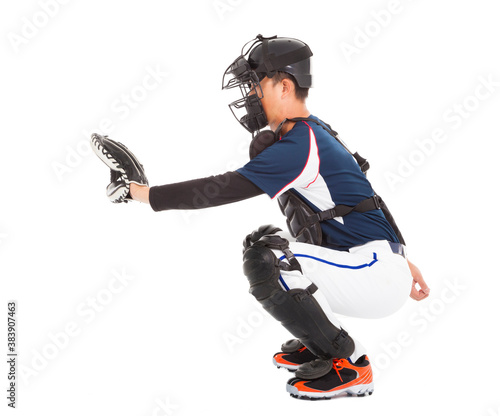Photography Baseball Player, Catcher, ready to catch a ball