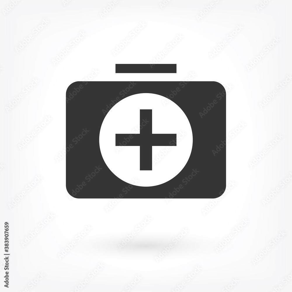 Flat designed medicine chest Vector icon . Lorem Ipsum Illustration design Flat designed medicine chest Vector icon . Lorem Ipsum Illustration design