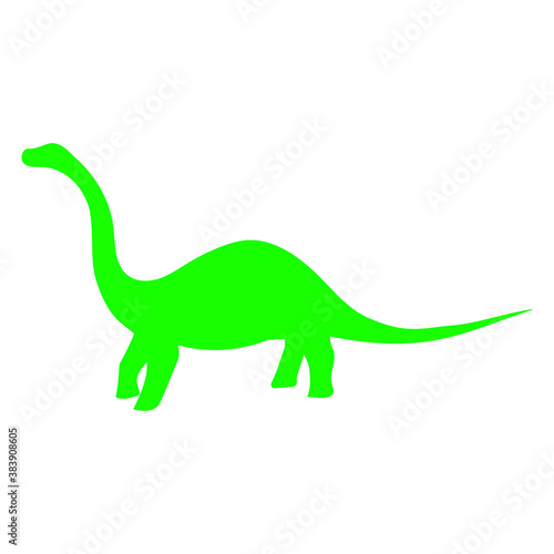 Diplodocus dinosaur silhouette, vector illustration © 7wwolf7