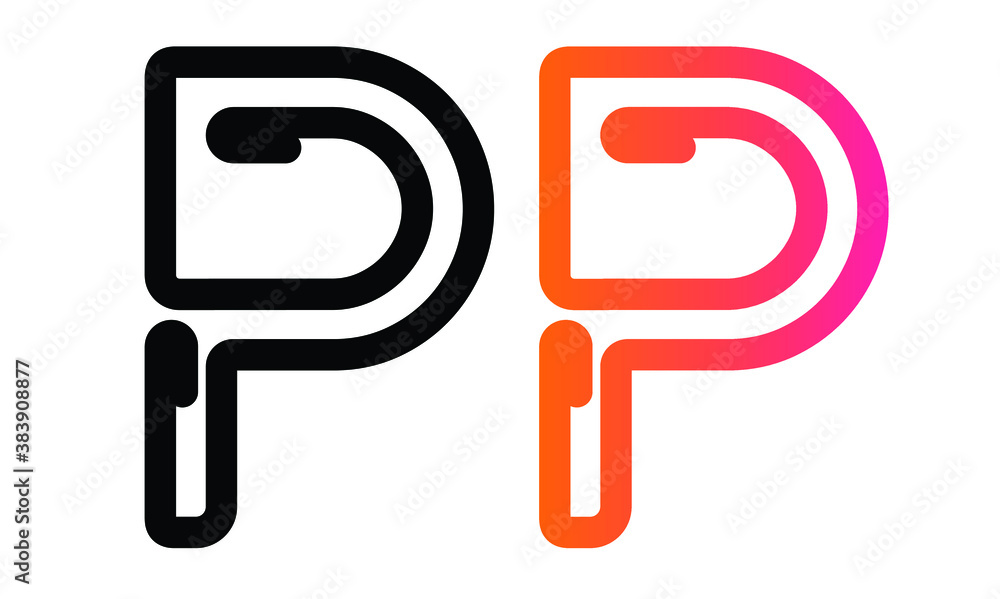 alphabet letter P, initial letter logo P, vector alphabet letter P, initial letter logo P, vector