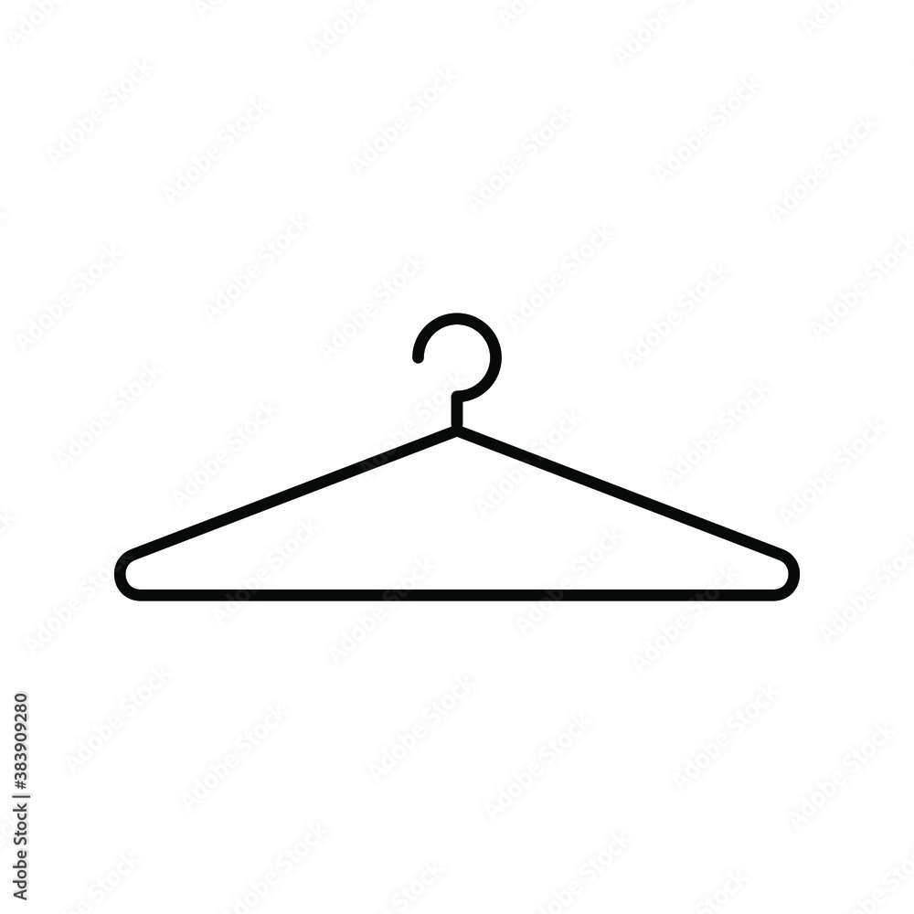 Hanger icon vector sign illustration flat style trendy. vector on white background Hanger icon vector sign illustration flat style trendy. vector on white background