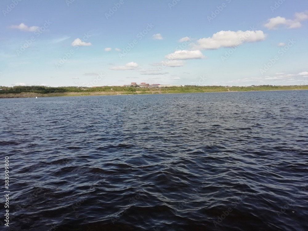 clouds over the river