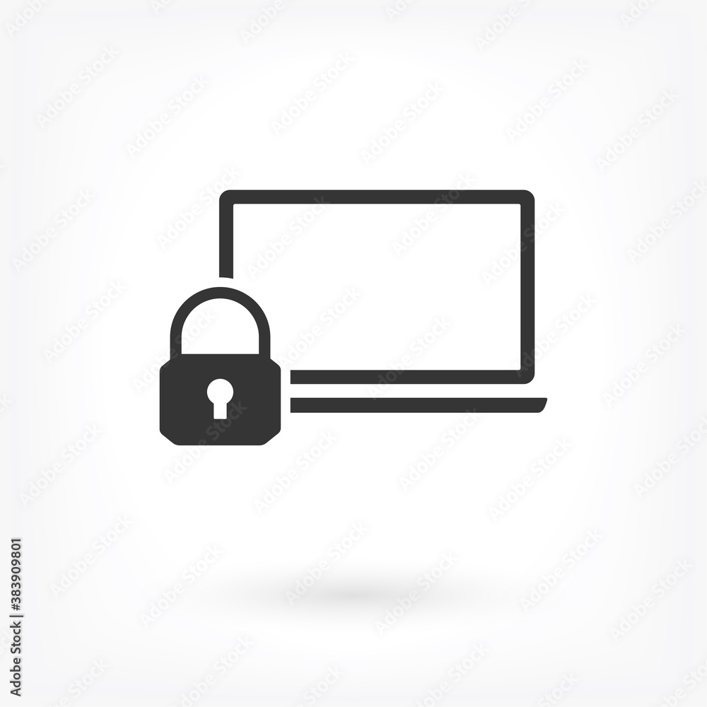 security laptop, protection icon. One of set web icons . Lorem Ipsum Illustration design security laptop, protection icon. One of set web icons . Lorem Ipsum Illustration design