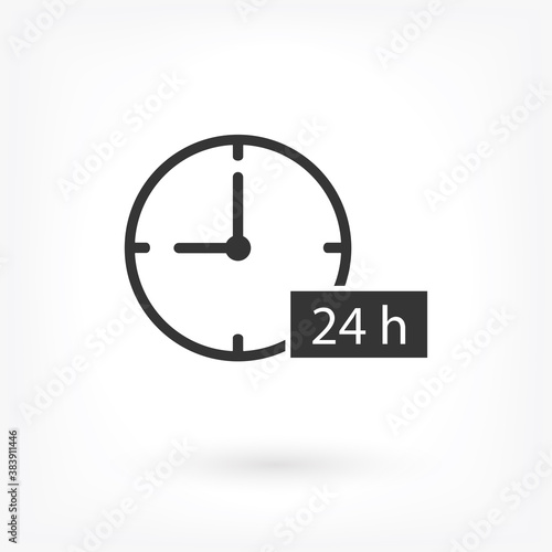 24h support icon . Lorem Ipsum Illustration design