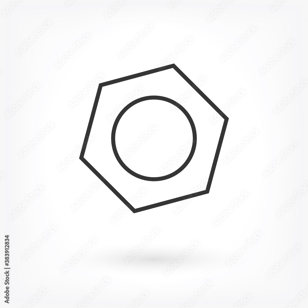 Nut Bolt Icon . Lorem Ipsum Illustration design Nut Bolt Icon . Lorem Ipsum Illustration design