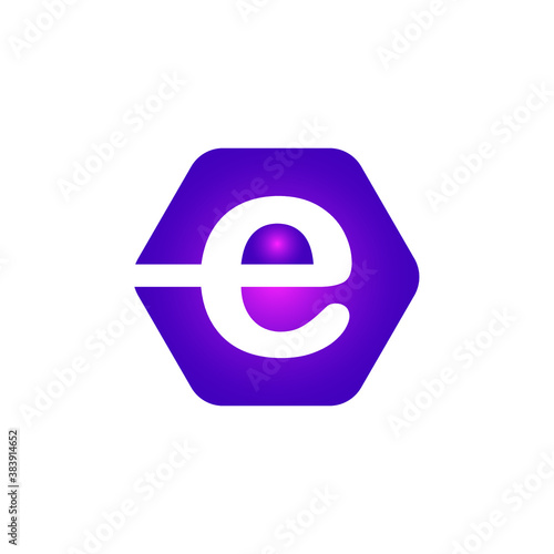 Alphabetic Letter logo E.
