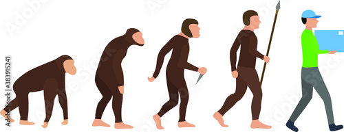Courier Evolution Man Darwin