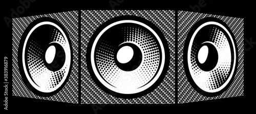 Tableau sur toile Three speakers