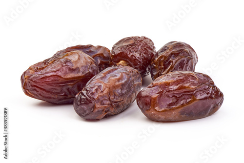 Dried dates, isolated on white background