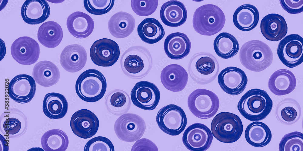 Violet Circles Background. Abstract Polka Dots 