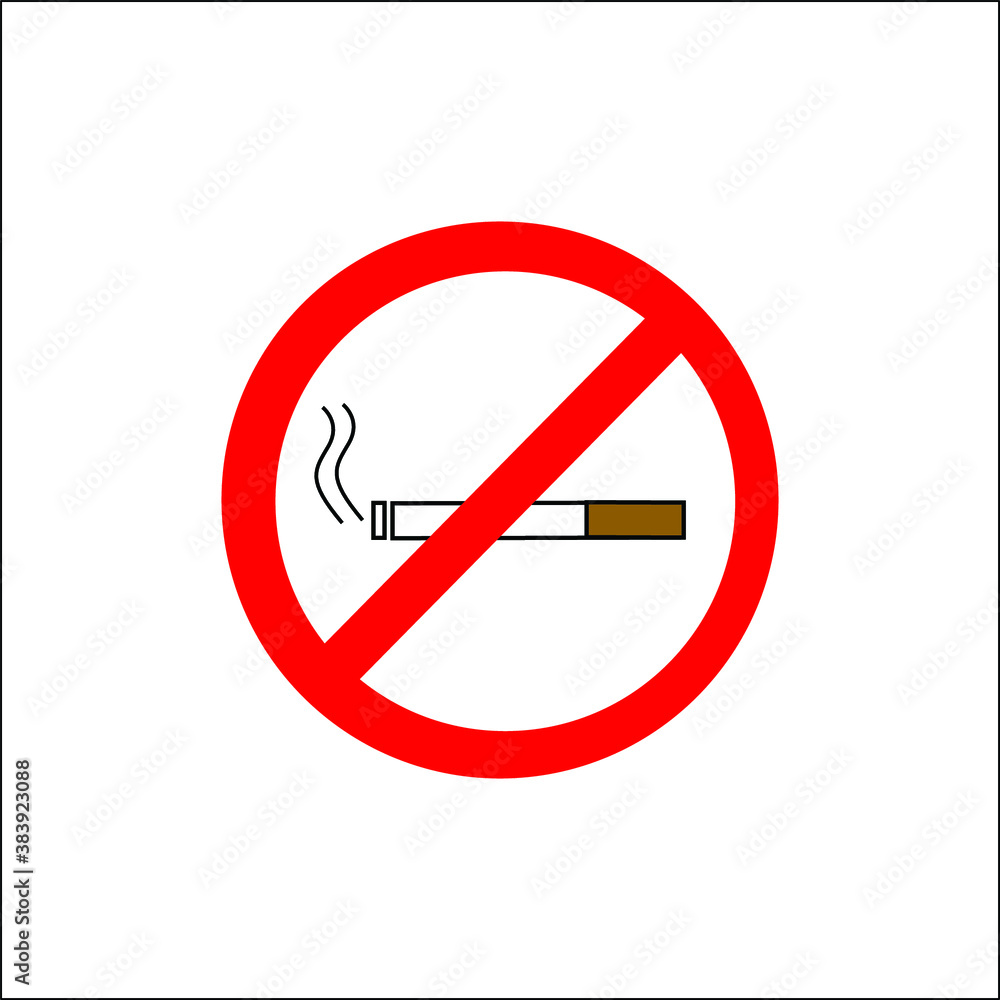 No smoking sign on white background No smoking sign on white background