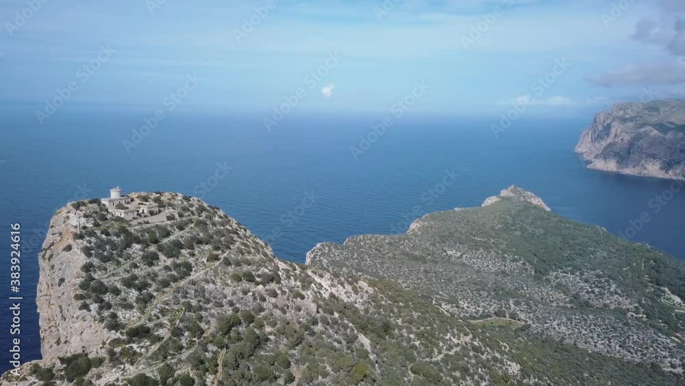 Amazing aerial view of the island Dragonera next to Mallorca - Lighthouse Amazing aerial view of the island Dragonera next to Mallorca - Lighthouse