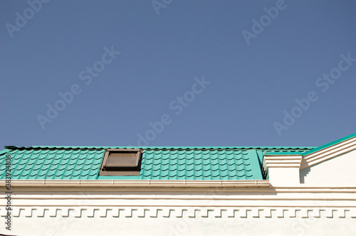 the roof of the house