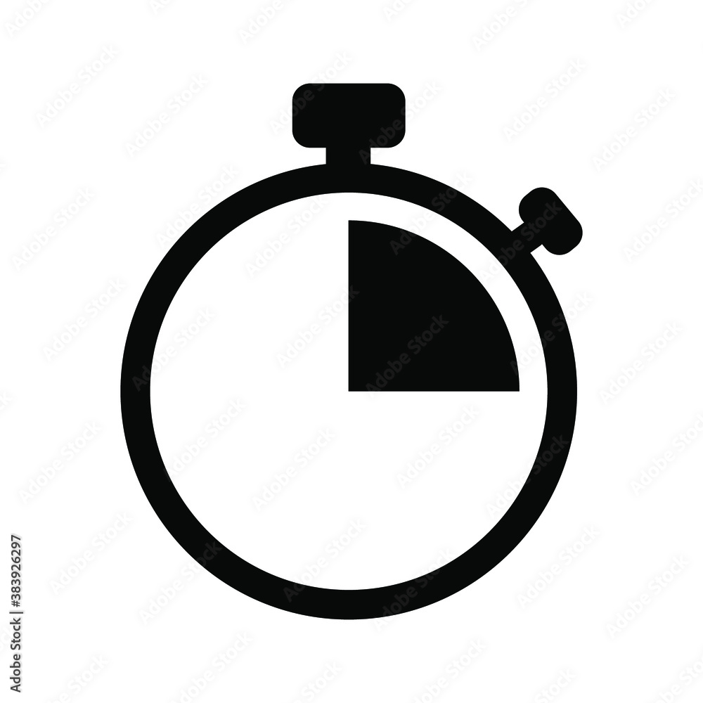 Stopwatch timer flat icon for apps and websites Stopwatch timer flat icon for apps and websites