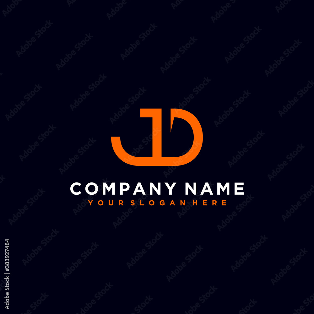 logo initials JD on business logo initials JD on business