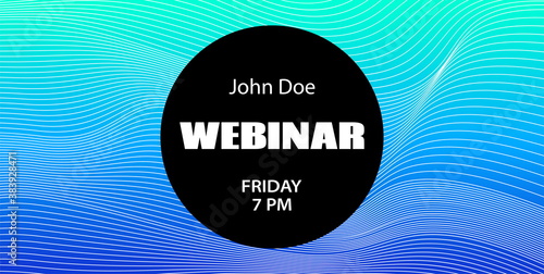Webinar announcement vector template. Mock up for business conference