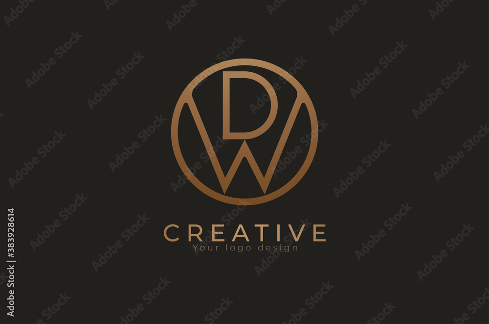 Abstract initial letter D and W logo, usable for branding and business logos, Flat Logo Design Template, vector illustration Abstract initial letter D and W logo, usable for branding and business logos, Flat Logo Design Template, vector illustration