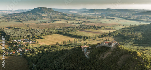 Beautiful aerial view of Szigliget near Balaton photo