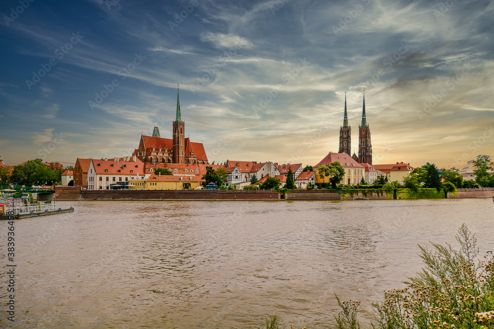 City of Wroclaw in a sunny summer, Poland