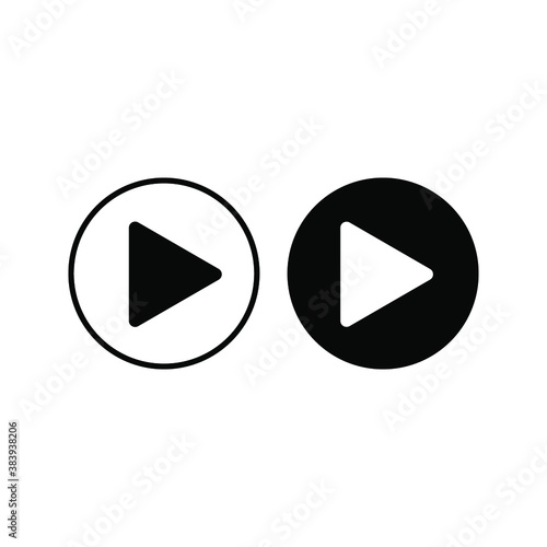 Free Download Play button Vector icon. Video play button symbol vector illustration color editable. eps 10 - GFXLoad