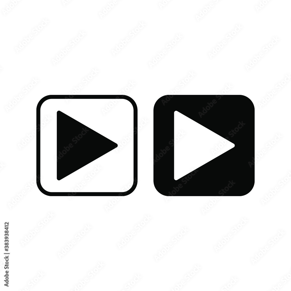 Play button Vector icon. Video play button symbol vector illustration color editable. eps 10 Play button Vector icon. Video play button symbol vector illustration color editable. eps 10