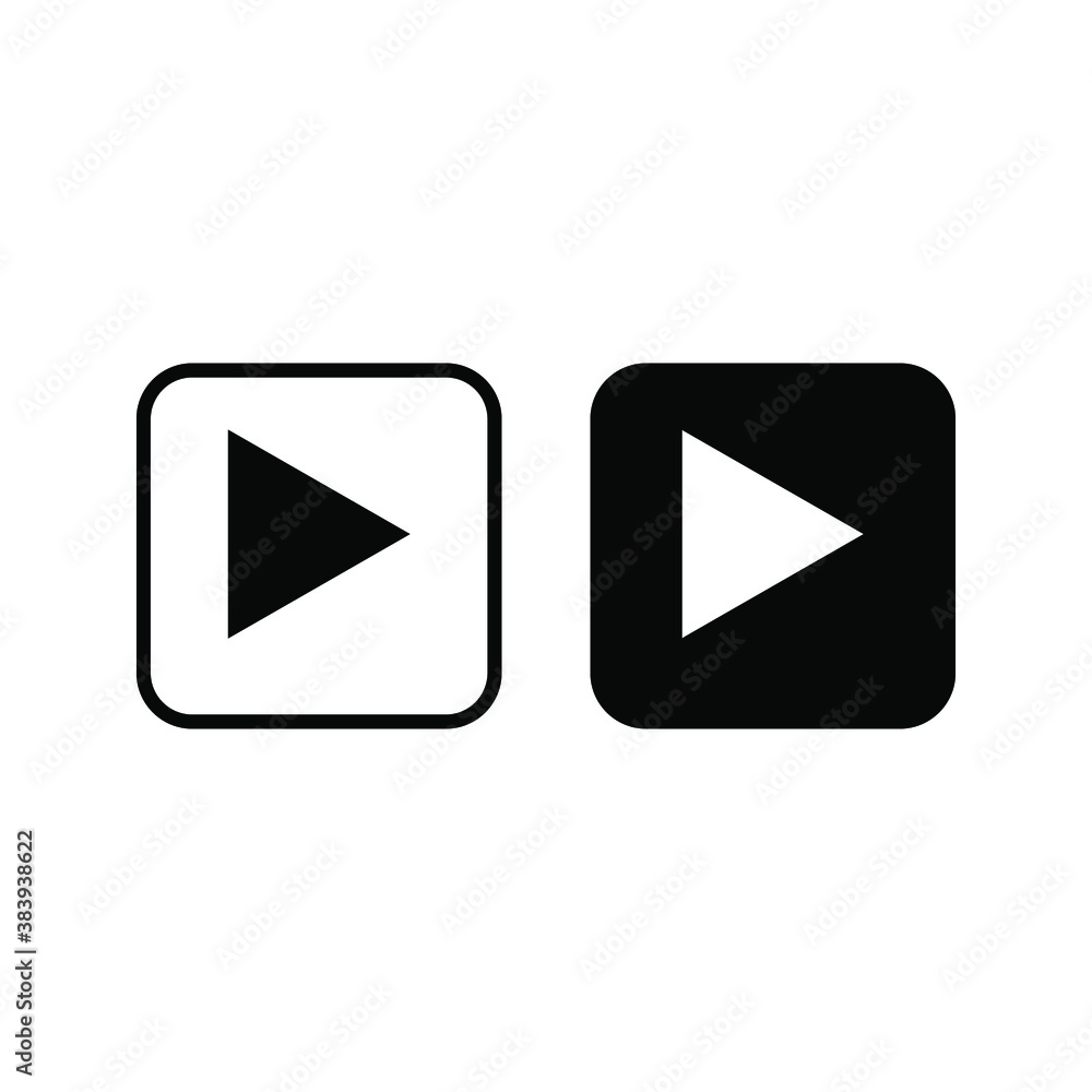 Play button Vector icon. Video play button symbol vector illustration color editable. eps 10 Play button Vector icon. Video play button symbol vector illustration color editable. eps 10