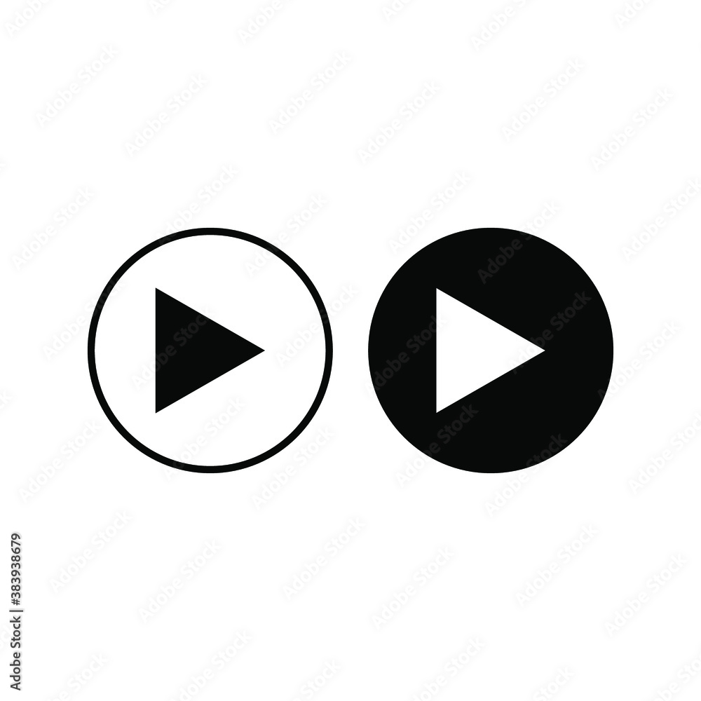 Play button Vector icon. Video play button symbol vector illustration color editable. eps 10 Play button Vector icon. Video play button symbol vector illustration color editable. eps 10