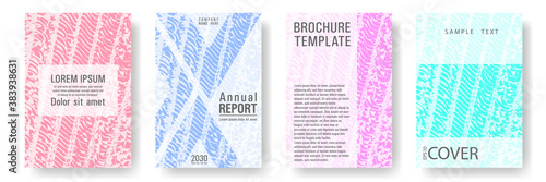 Cover page design templates set.