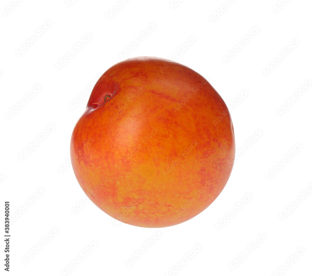Fototapeta premium Delicious fresh ripe plum isolated on white