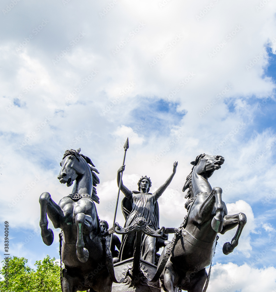 Obraz premium sculpture with cane and symbol of power