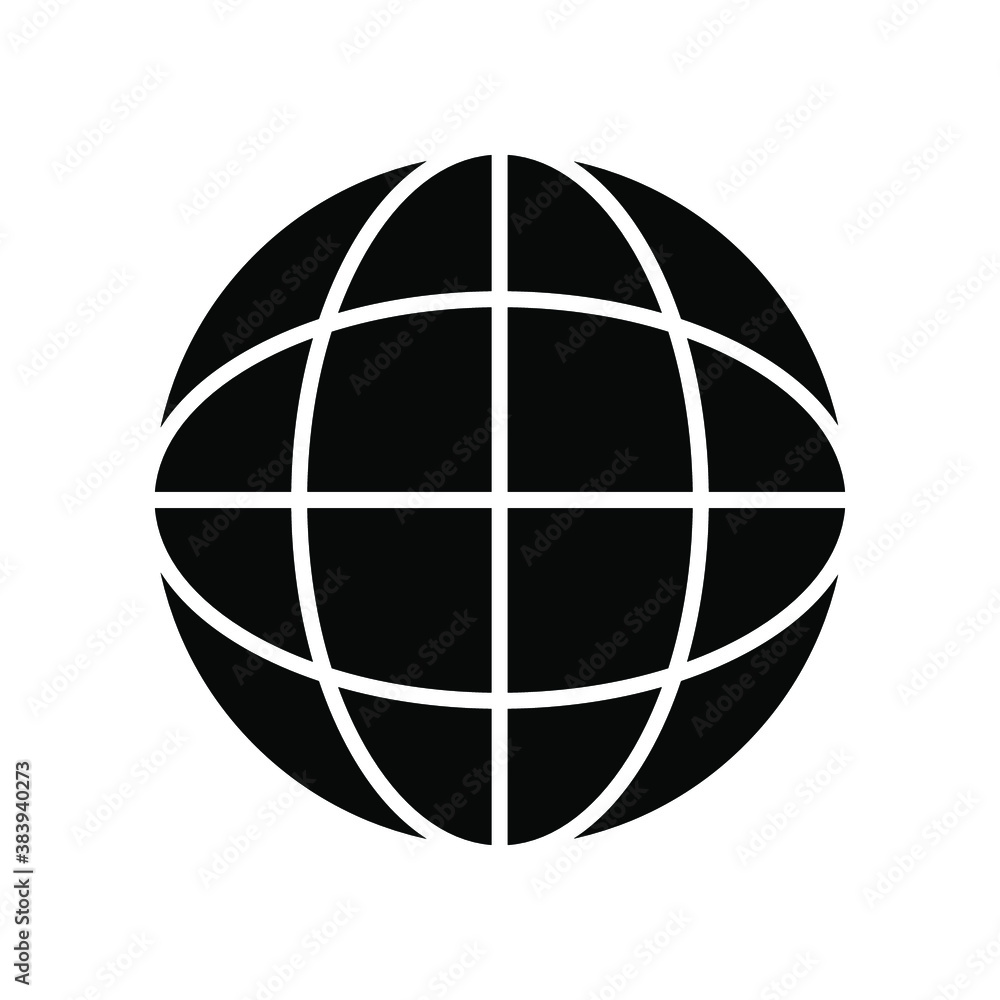 internet - globe icon design template vector on a white background internet - globe icon design template vector on a white background