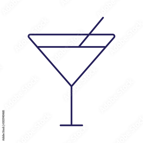 martini cocktail line style icon vector design