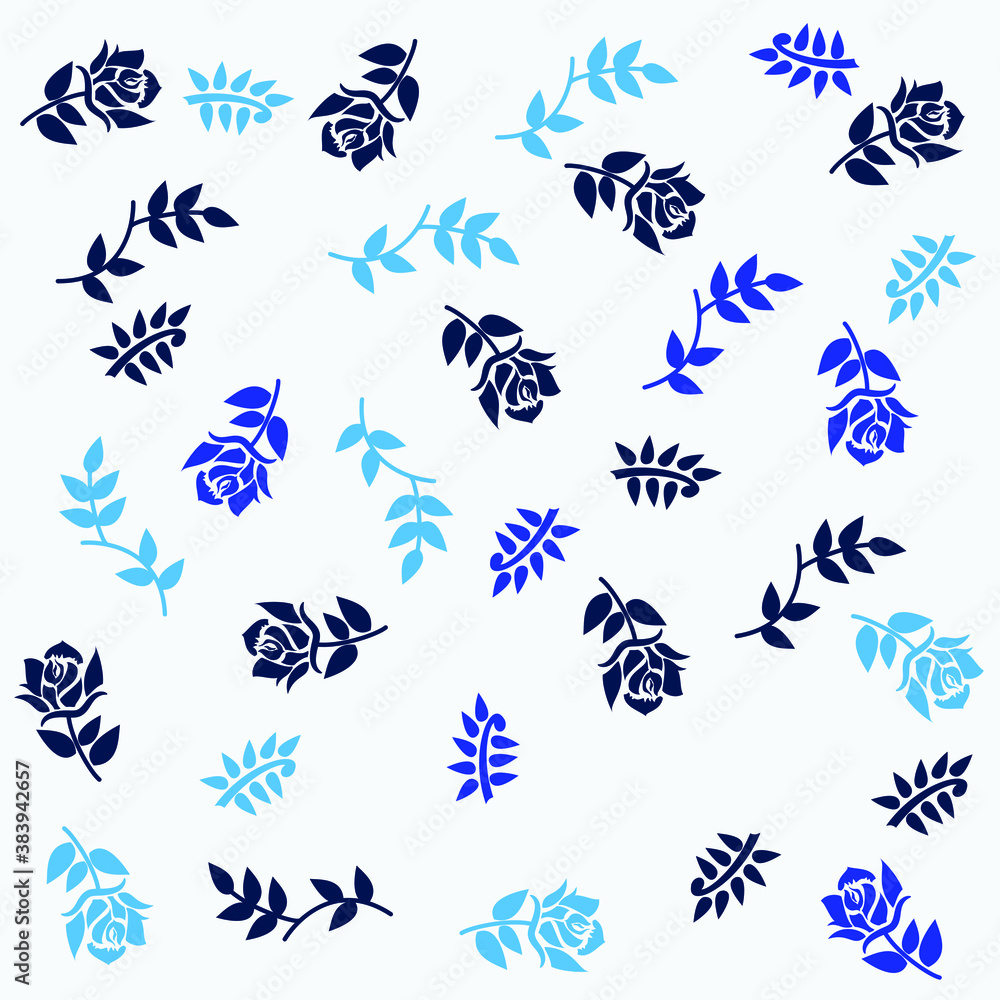 Illustration pattern flower indigo with background Illustration pattern flower indigo with background