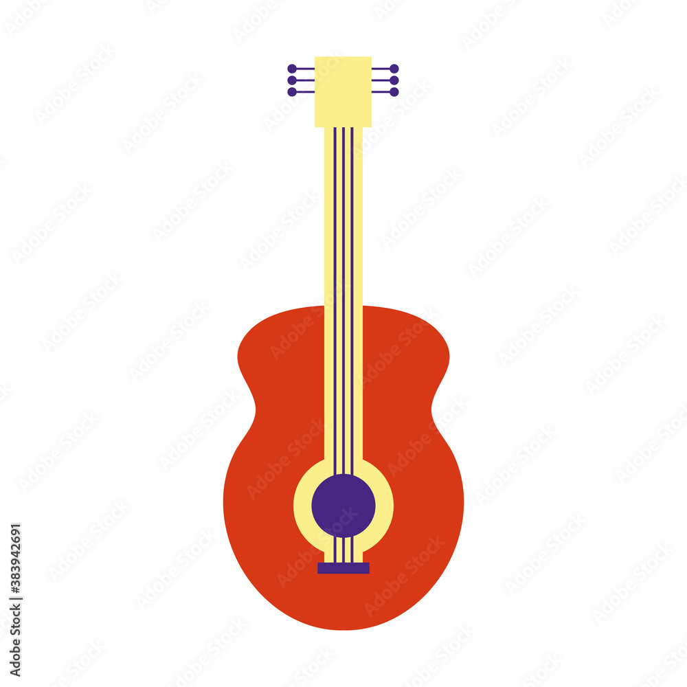 guitar instrument flat style icon vector design guitar instrument flat style icon vector design