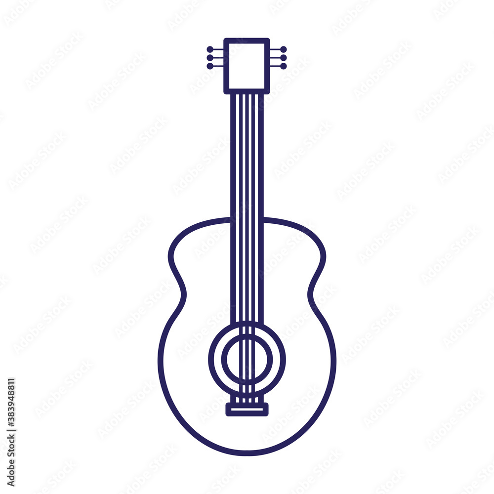 guitar instrument line style icon vector design guitar instrument line style icon vector design