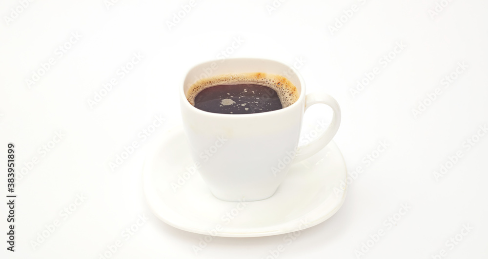 cup of coffee on white background isolate, copy space cup of coffee on white background isolate, copy space