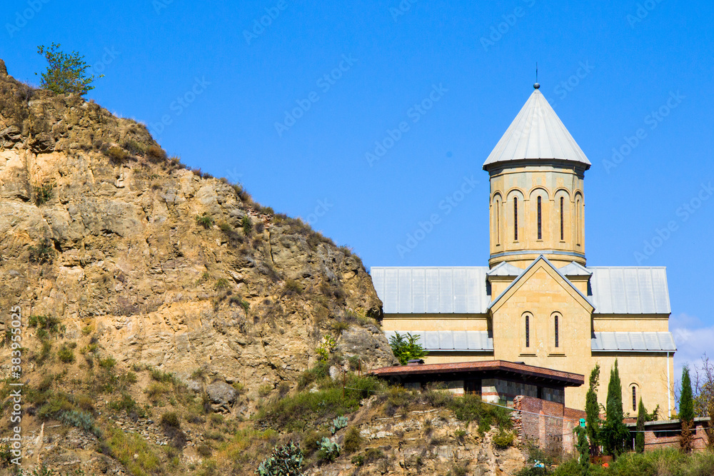 Narikhala church and wall in Tbilisi