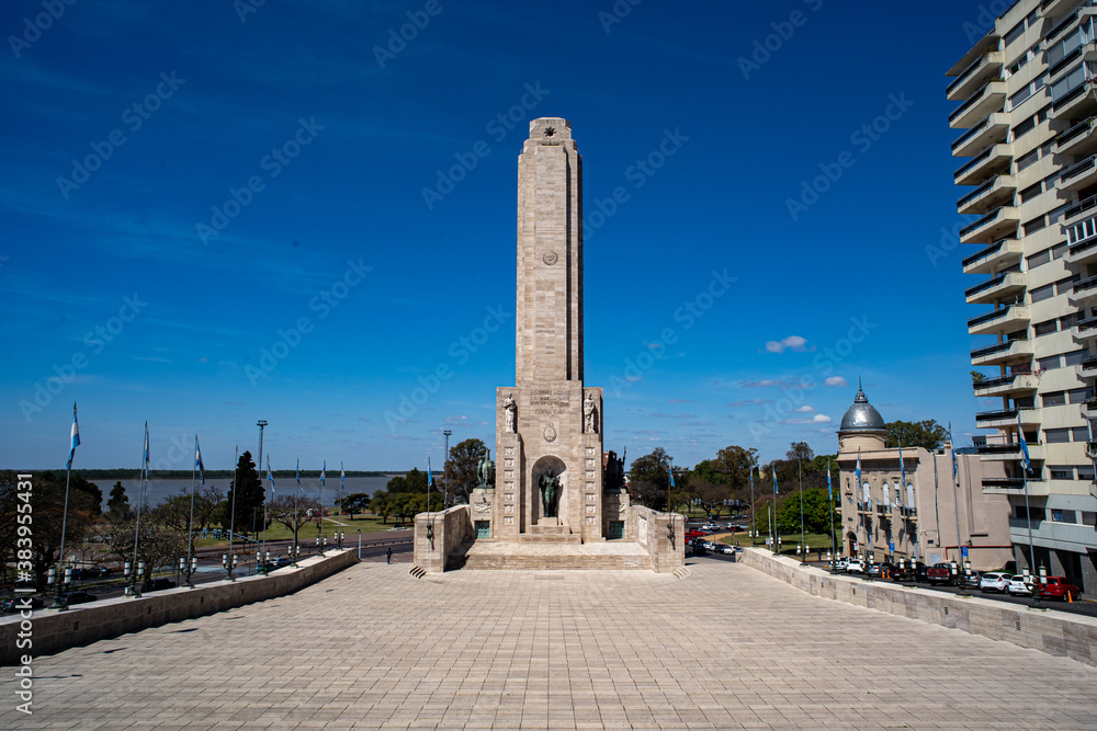 The historic flag monument in the city of Rosario, Argentina