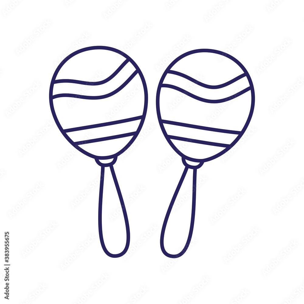 maracas instrument line style icon vector design maracas instrument line style icon vector design